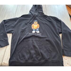 The Dirt Label TDL Gage Bear Detroit Tigers Black Hoodie Mens XXL Made In USA